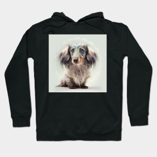 A Fractal Design of A Miniature Wire Hair Dachshund Hoodie